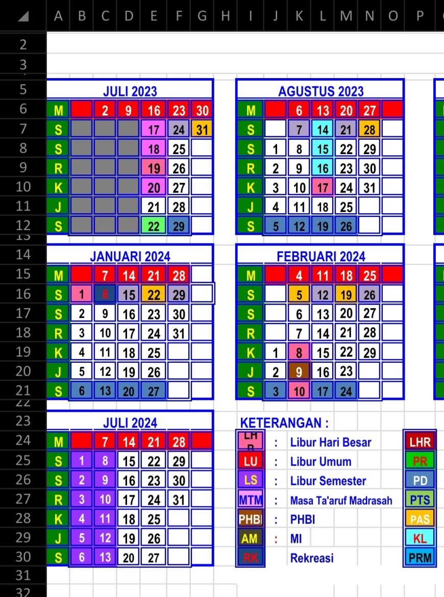 Langkah-langkah penyusunan Kalender Akademik Tahun Pelajaran 2023-2024